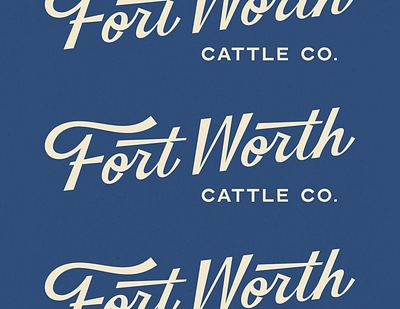 Fort Worth Cattle Co Script - Unused Concept beef brand cattle cow custom design dfw fort worth fort worth cattle co fwcc identity logo ranch script steer texas type typography western