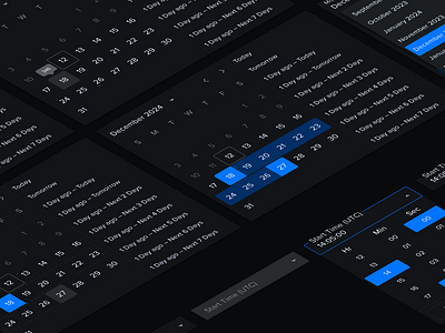 Date & Time Picker Components calendar component date picker date range design system figma hour menu minute product design select time time picker ui ux