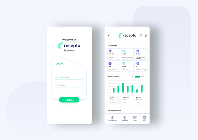 Recepta | Business App app appdesign figma photoshop ui uidesign uiux ux uxdesign uxui webdesign