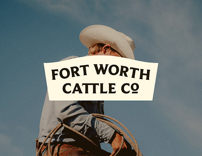 Fort Worth Cattle Co. - Primary Logo beef brand branding cattle cowboy design dfw fort worth fort worth cattle co fwcc identity lockup logo ranch type typography western