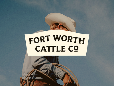 Fort Worth Cattle Co. - Primary Logo beef brand branding cattle cowboy design dfw fort worth fort worth cattle co fwcc identity lockup logo ranch type typography western