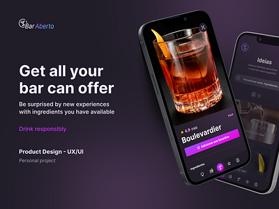 App design - Bar aberto app figma mobile ui design