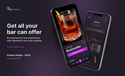 App design - Bar aberto app figma mobile ui design