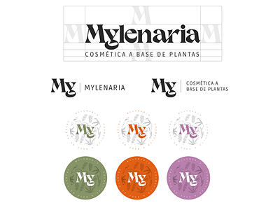 Mylenaria branding design graphic design illustration logo typography vector