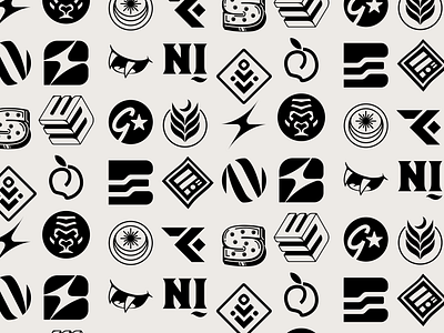 Various icon marks 2010-2024 brand identity branding icon icon mark logo logo design pattern