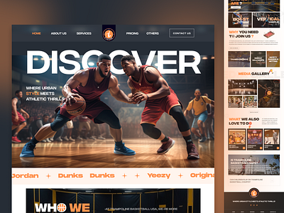 Flyfun-Trampoline court landing page branding design landingpage ui ux