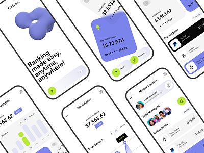 FinEase. - Mobile App Concept app branding concept design graphic design mobile ui ux