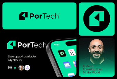 P | Portech | Digital Tech Brand | Logo Design clean logo creative logo design digital logo gadget brand logo high tech logo iconic tech logo innovative logo logo mark logodesign minimalist logo modern logo p tech logo p logo professional logo sleek gadget logo tech logo tech logo dribbble technology logo