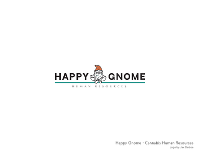 Logo: Happy Gnome (Cannabis Human Resources) branding cannabis cartoon character design designer gnome graphic design happy gnome hr human resources illustration logo marijuana vector weed