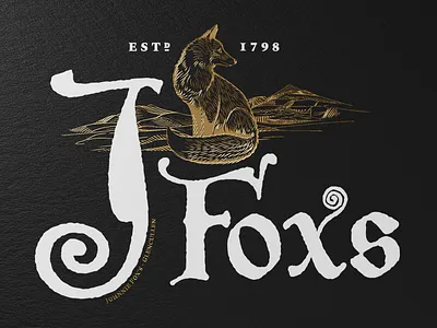 Johnnie Fox's Rebrand art direction black blender branding embossing foil gold illustration logo