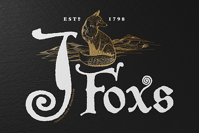 Johnnie Fox's Rebrand art direction black blender branding embossing foil gold illustration logo