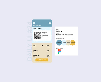 DailyUI #024: Boarding Pass 100daysofui daily 100 challenge dailyui24 figma figmadesign practice figma ui uidesign