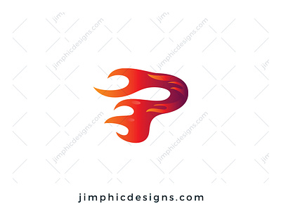 Flaming P Logo branding design flame graphic design letter letter logo logo logo design vector