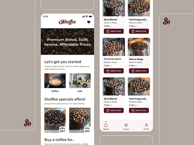 Shoffee: A Sip of Simplicity - Mobile App UI Design app development