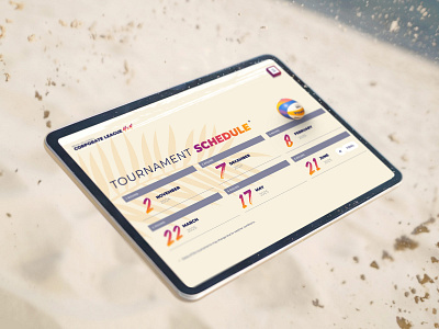 Beach volleyball tournament, landing page beach volleyball ideogram landing page mockup sum tournament volleyball web design