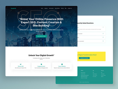 Seo Building Landing page design graphic design landing page ui ui design uiux ux ux design web site design