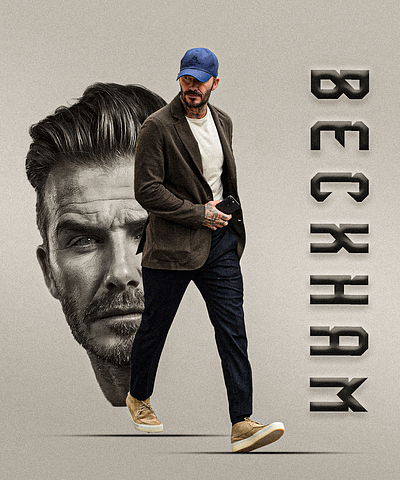 David Beckham Simple Poster. best design branding david beckham football football poster graphic design image manipulation poster sports poster