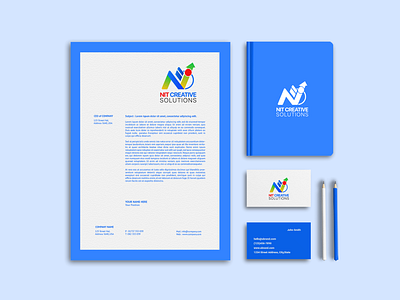 Creative Logo Design for NIT Creative Solutions brand business company creative graphics identity illustrator logo media mockup visualization