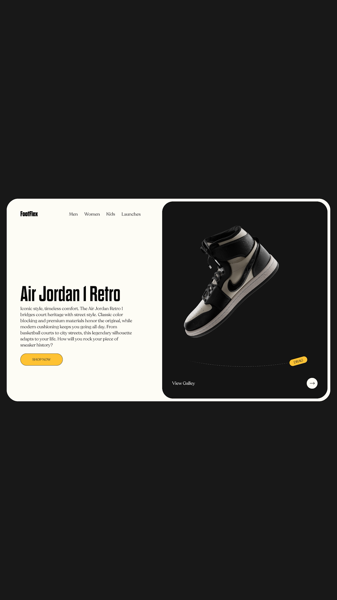 Nike concept web design 3d aftereffects animation design ecommerce figma nike ui uidesign uiux uiuxdesign webdesign