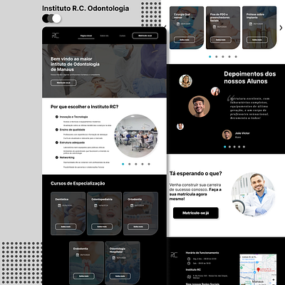 Landing Page: Instituto RC Odontologia figma landing page ui design user experience user interface ux design