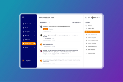Project Insight Dashboard UI Design (Notifications) app design dashboard notification dashboard ui insight dashboard light mode dashboard mockup modern dashboard notification panel ui notification ui project dashboard saas saas dashboard saas product web apps web ui design