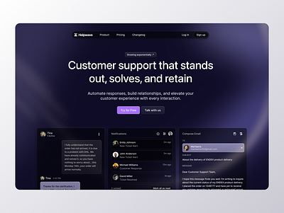 Customer services SaaS landing page customer services design figma landing page saas software ui ux uxui webdesign website