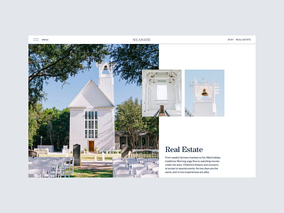 Clean Real Estate Website Page animation architecrute branding century gothic clean filters minimal motion graphics real estate seaside ui ux website