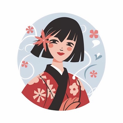 Japanese Women ai art ai illustration graphic design motion graphics