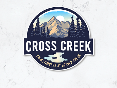 Cross Creek logo branding graphic design logo