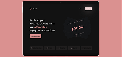 Fintech Landing page Hero Banner branding ui