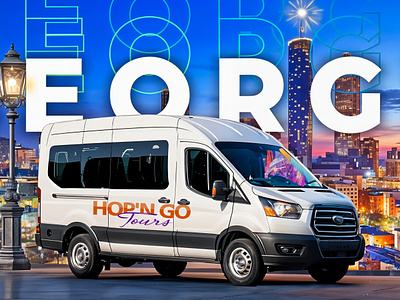 HOP'N GO Tours airport transport banner business cards cover flyer freight header poster shuttle service transportation website banner