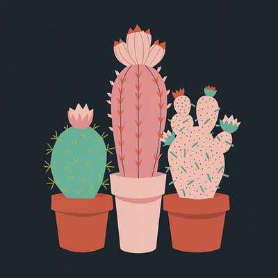 Cactus ai art ai illustrations artwork graphic design logo