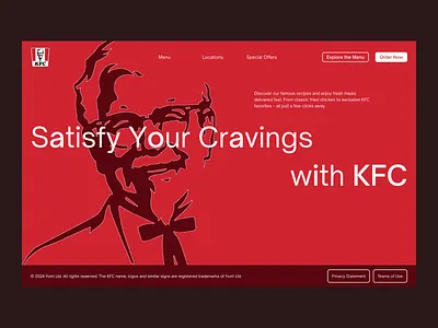 KFC Site Redesign color palette.