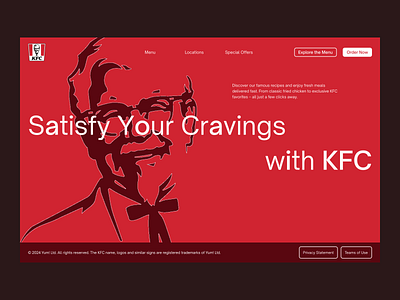 KFC Site Redesign color palette.