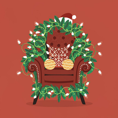 Christmas Sofa ai art ai illustration artwork graphic design logo