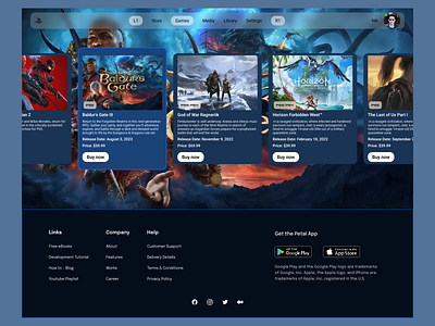 Marketplace for the PlayStation game ui.