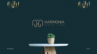 Harmonia Interior Branding Design brand design brand guidelines brand identity branding branding design clean graphic design interior logo logo logo design modern modern interior sleek star visual identity