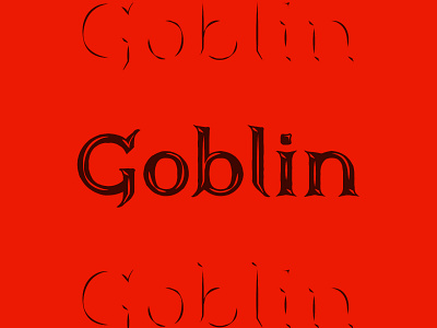 Goblin Type custom design goblin letter type typography vector