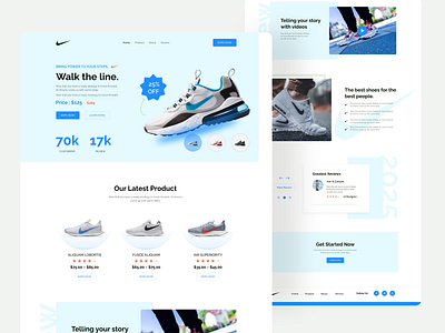 Landing Pge UI branding ecommerce figma landing page minimalist ui modern design nike product design ui ui design user interface web design