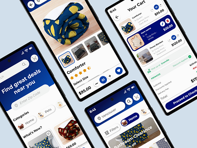 Department Store UI blue branding ecommerce figma ui ux ux writing web design