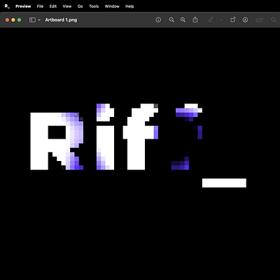 Animation Play for Riff_ animation branding design graphic design logo mosaic motion graphics pixel art pixelated pixels purple