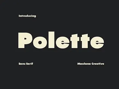 Polette Geometric Sans Serif Font typography