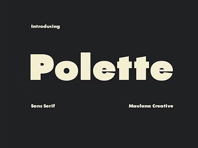 Polette Geometric Sans Serif Font typography