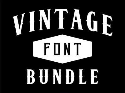 Vintage Fonts Bundle 2 typeface