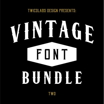 Vintage Fonts Bundle 2 typeface