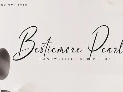 Bestiemore Pearl lettering font