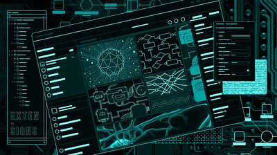 Setting up your dev environment dark mode developer development green illustration low code matrix mendix microflow platform technology web