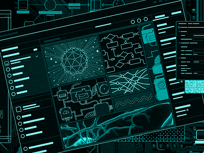 Setting up your dev environment dark mode developer development green illustration low code matrix mendix microflow platform technology web