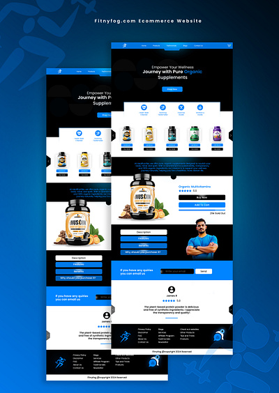 Fitness Landing Page Design ecommerce design fitness graphic design landing page landing page design ui design uiux web design