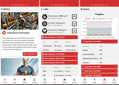 Gameday Men's Health | Testosterone & ED Clinics graphic design ui